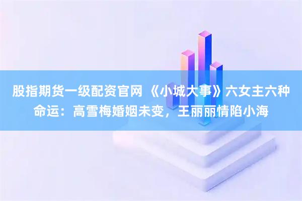 股指期货一级配资官网 《小城大事》六女主六种命运：高雪梅婚姻未变，王丽丽情陷小海