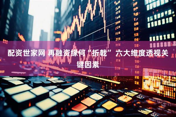 配资世家网 再融资缘何“折戟” 六大维度透视关键因素
